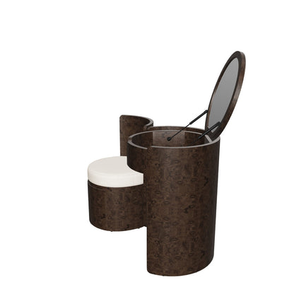 Alma Vanity Set in Burl Wood